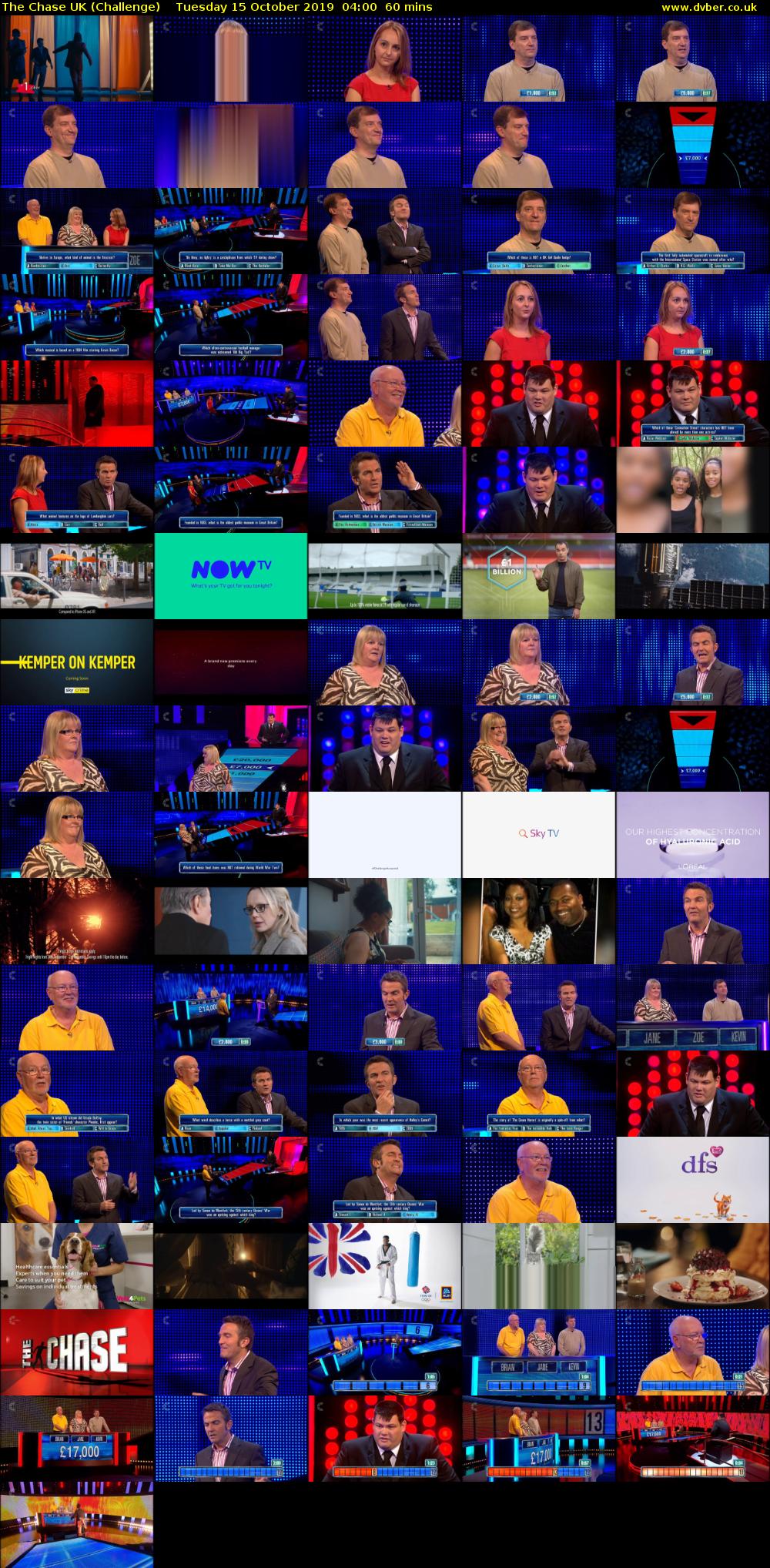 The Chase UK (Challenge) Tuesday 15 October 2019 04:00 - 05:00
