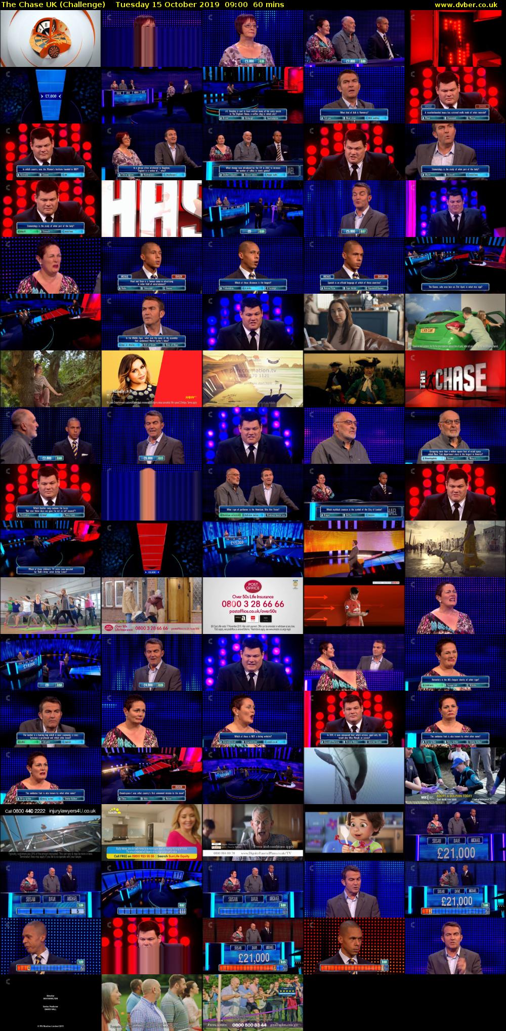 The Chase UK (Challenge) Tuesday 15 October 2019 09:00 - 10:00