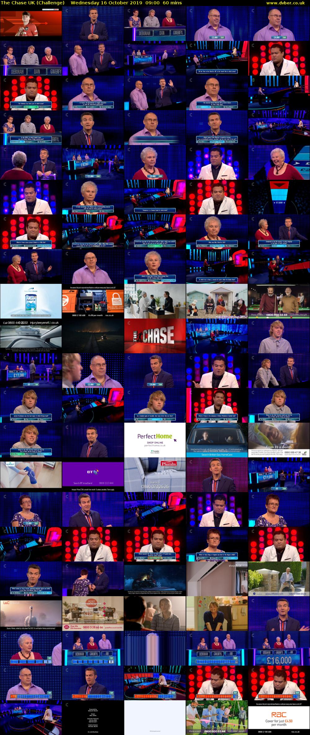 The Chase UK (Challenge) Wednesday 16 October 2019 09:00 - 10:00