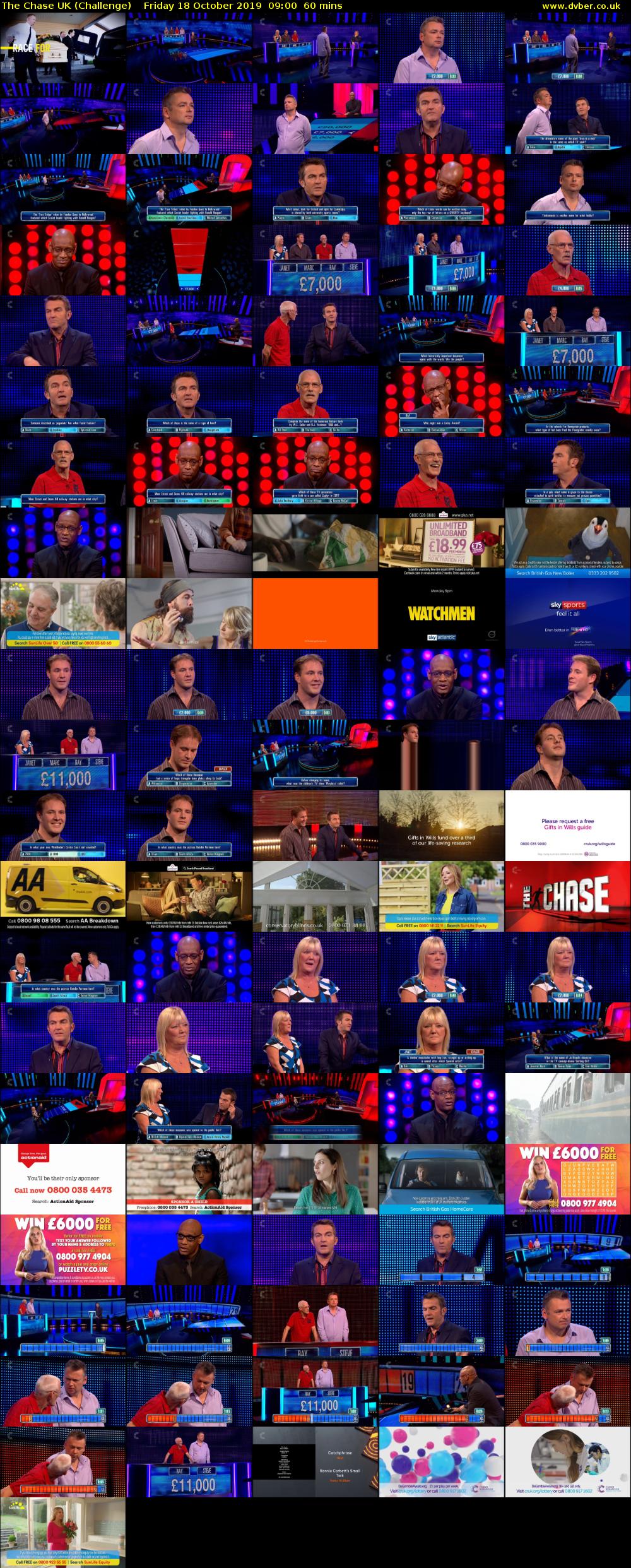The Chase UK (Challenge) Friday 18 October 2019 09:00 - 10:00