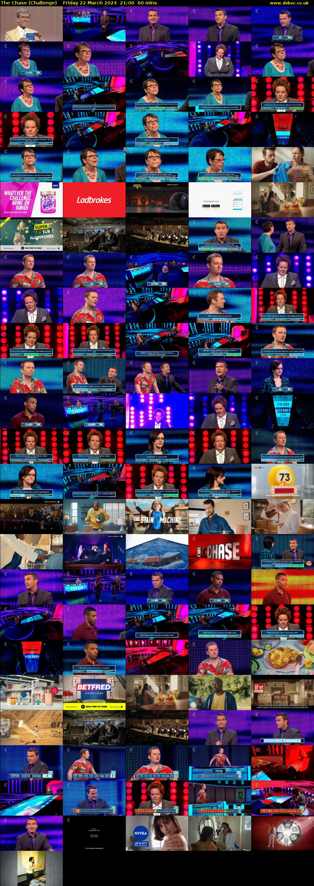 The Chase (Challenge) Friday 22 March 2024 21:00 - 22:00