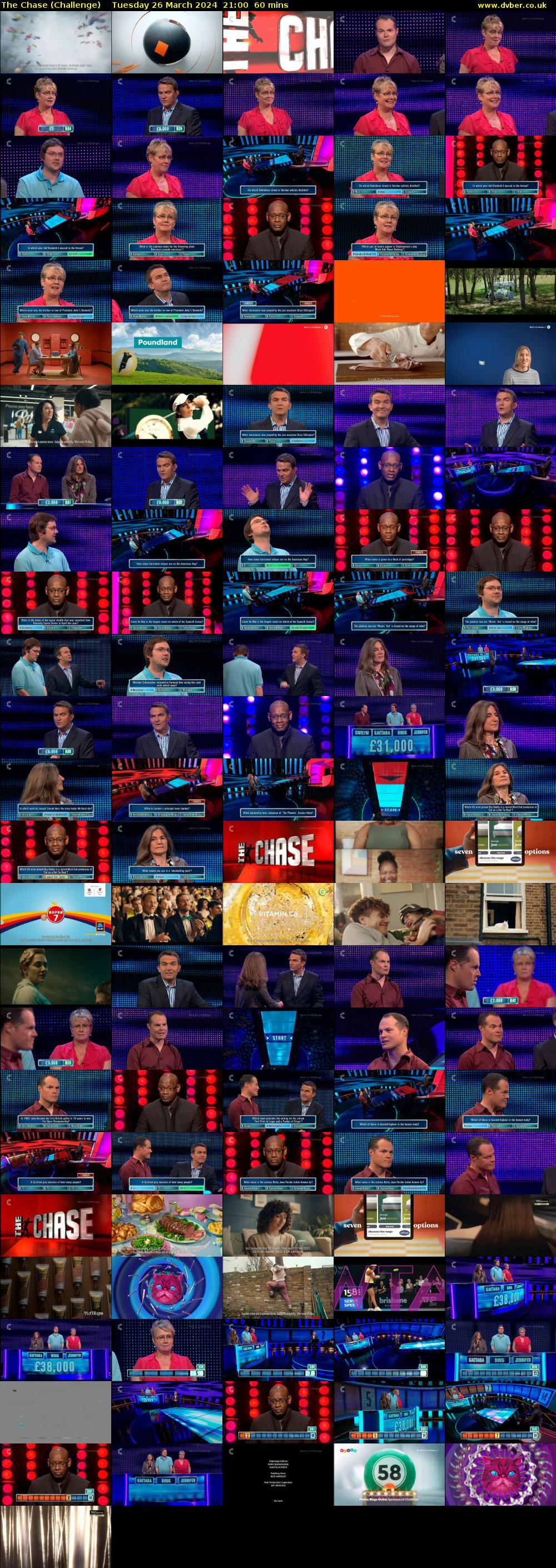 The Chase (Challenge) Tuesday 26 March 2024 21:00 - 22:00