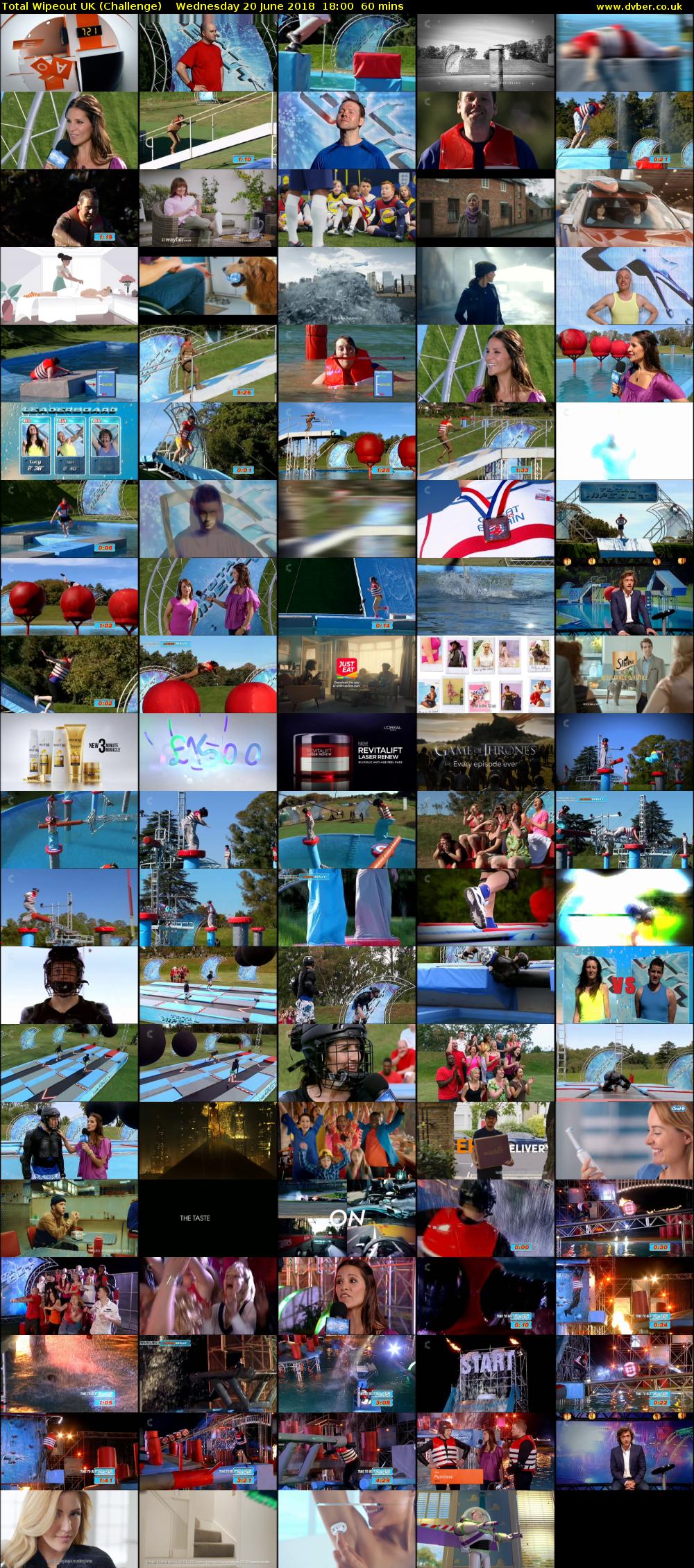 Total Wipeout UK (Challenge) Wednesday 20 June 2018 18:00 - 19:00