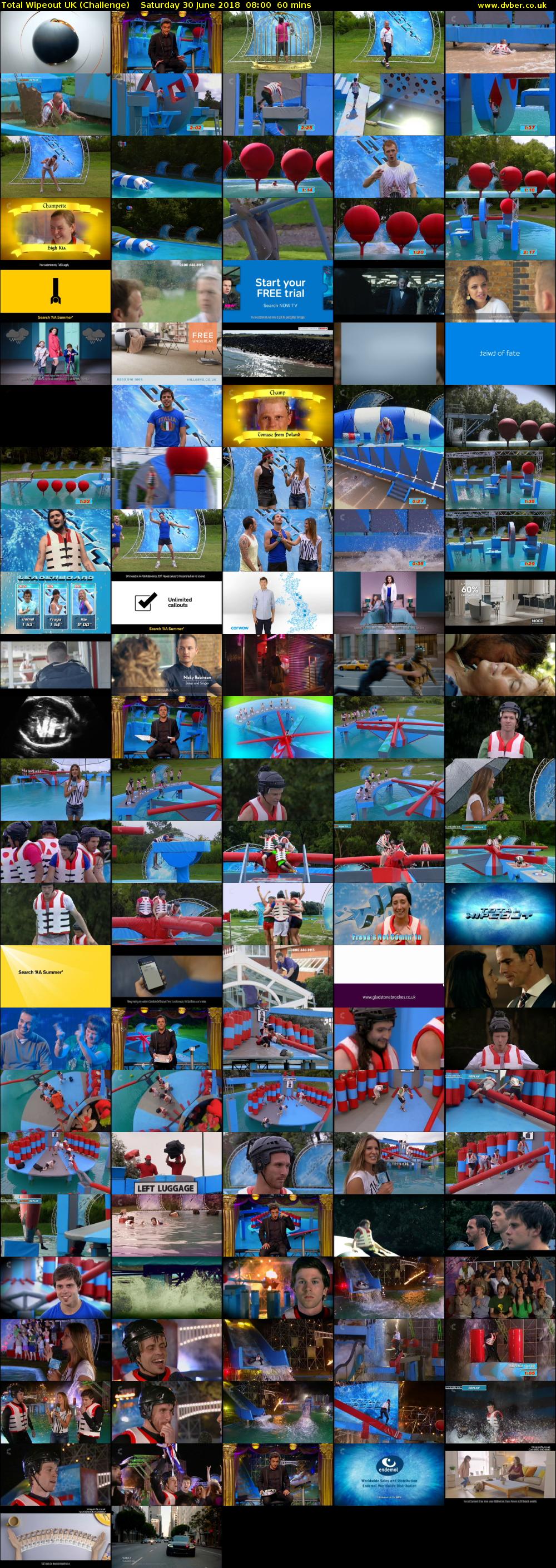 Total Wipeout UK (Challenge) Saturday 30 June 2018 08:00 - 09:00
