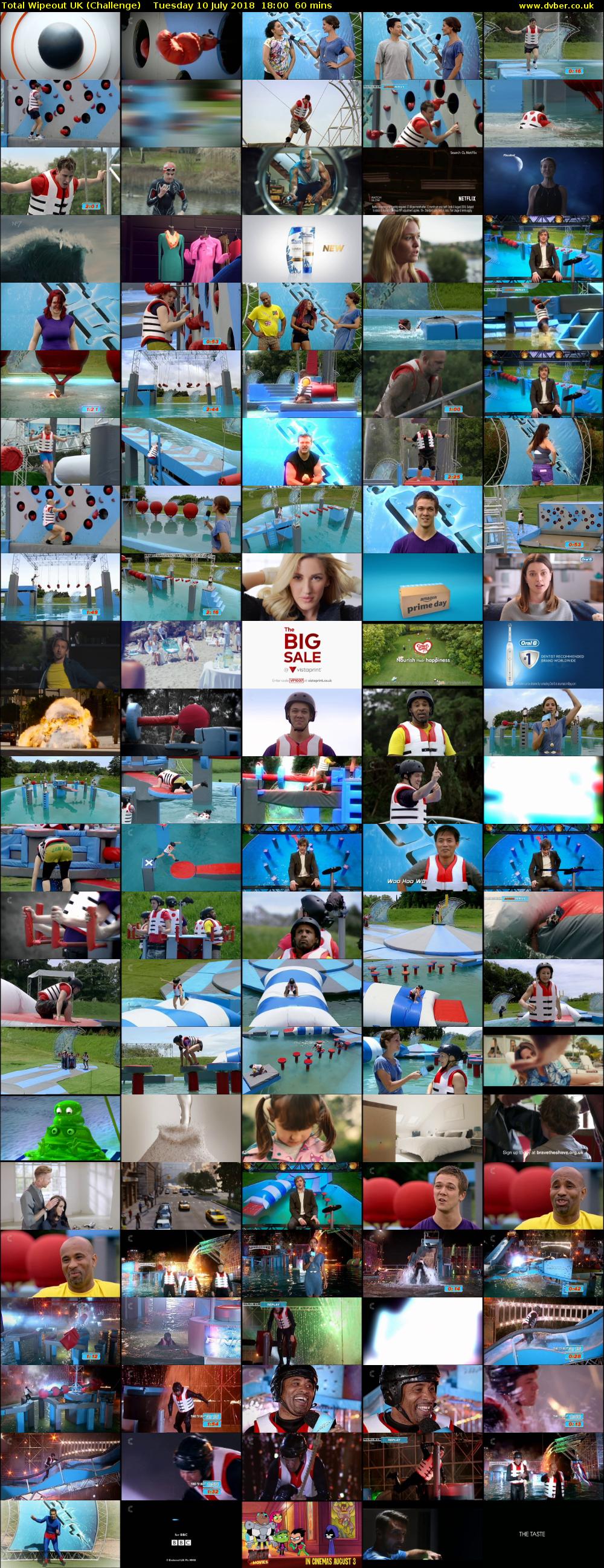 Total Wipeout UK (Challenge) Tuesday 10 July 2018 18:00 - 19:00