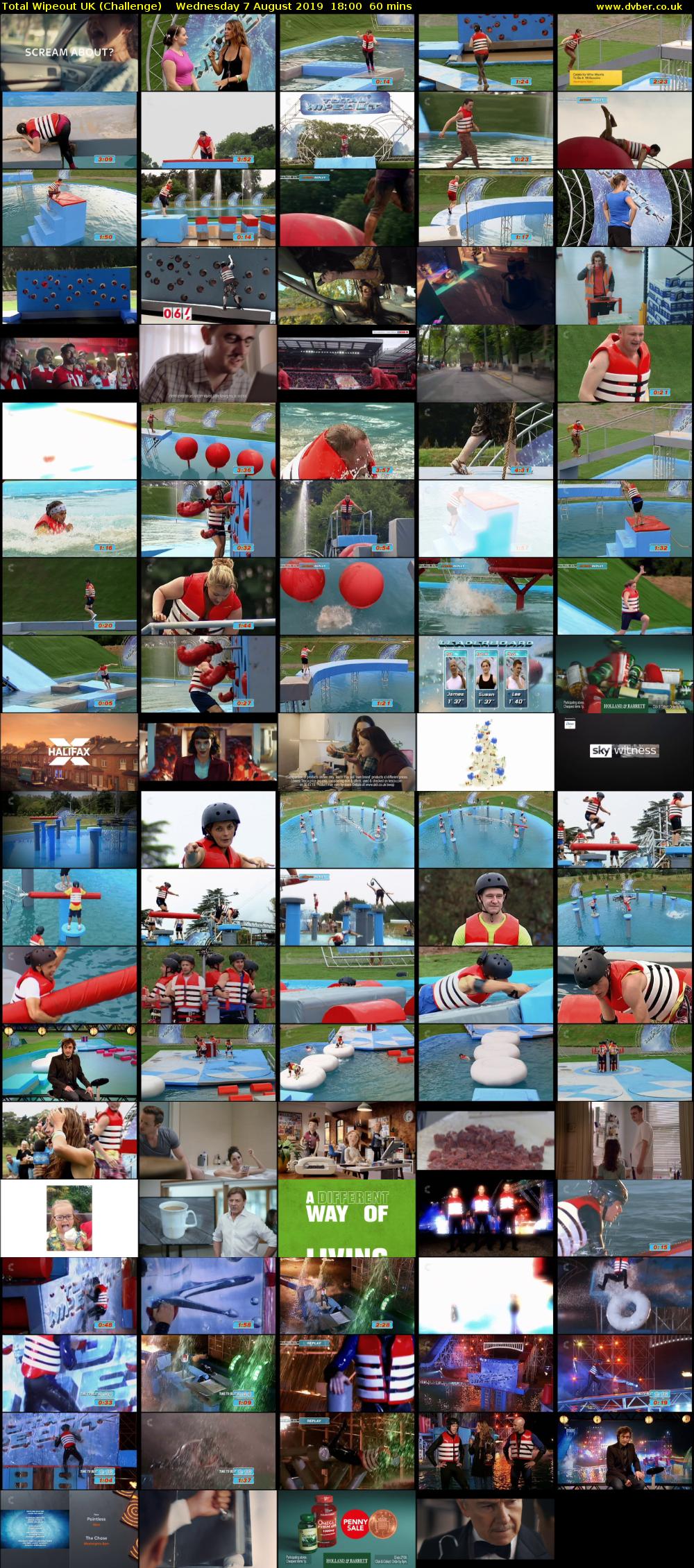 Total Wipeout UK (Challenge) Wednesday 7 August 2019 18:00 - 19:00