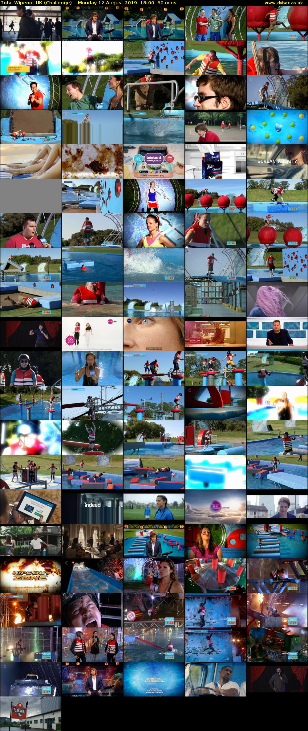 Total Wipeout UK (Challenge) Monday 12 August 2019 18:00 - 19:00