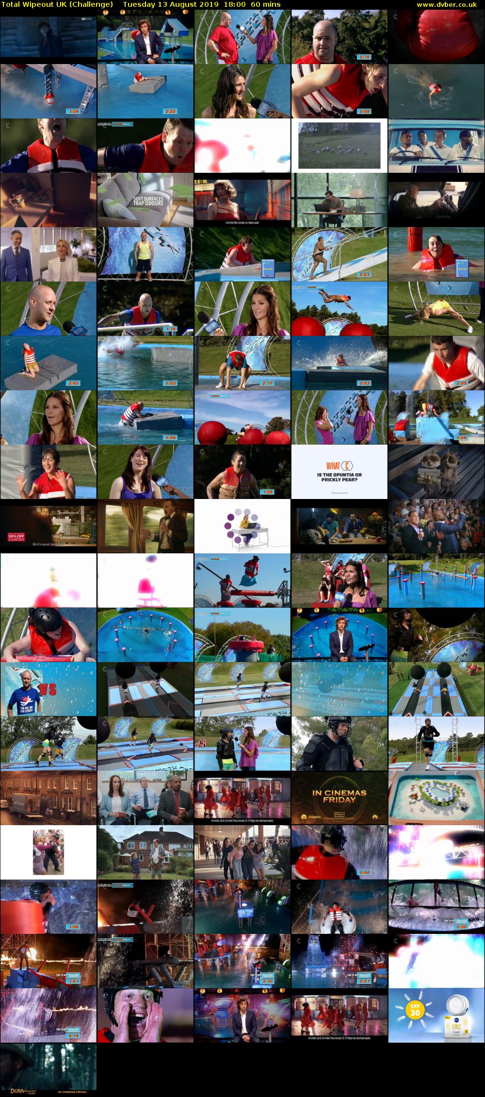 Total Wipeout UK (Challenge) Tuesday 13 August 2019 18:00 - 19:00