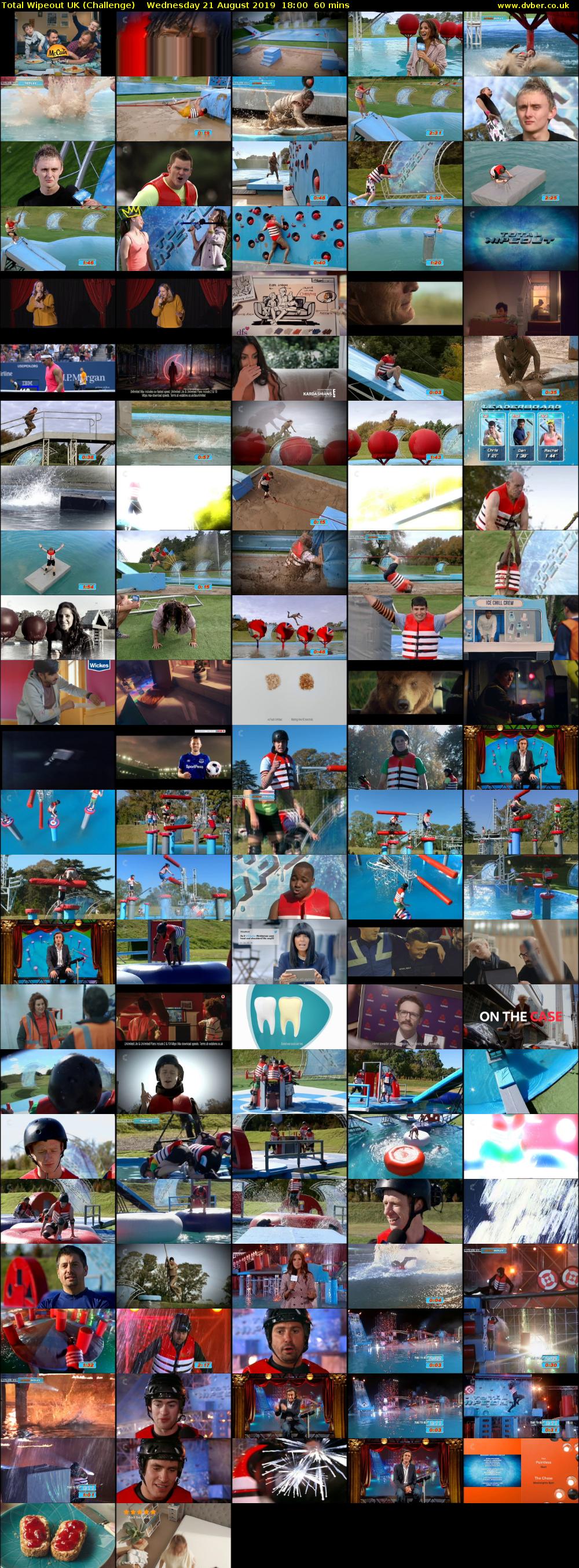 Total Wipeout UK (Challenge) Wednesday 21 August 2019 18:00 - 19:00