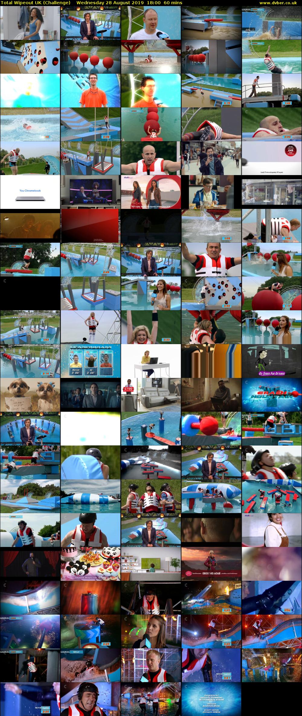Total Wipeout UK (Challenge) Wednesday 28 August 2019 18:00 - 19:00