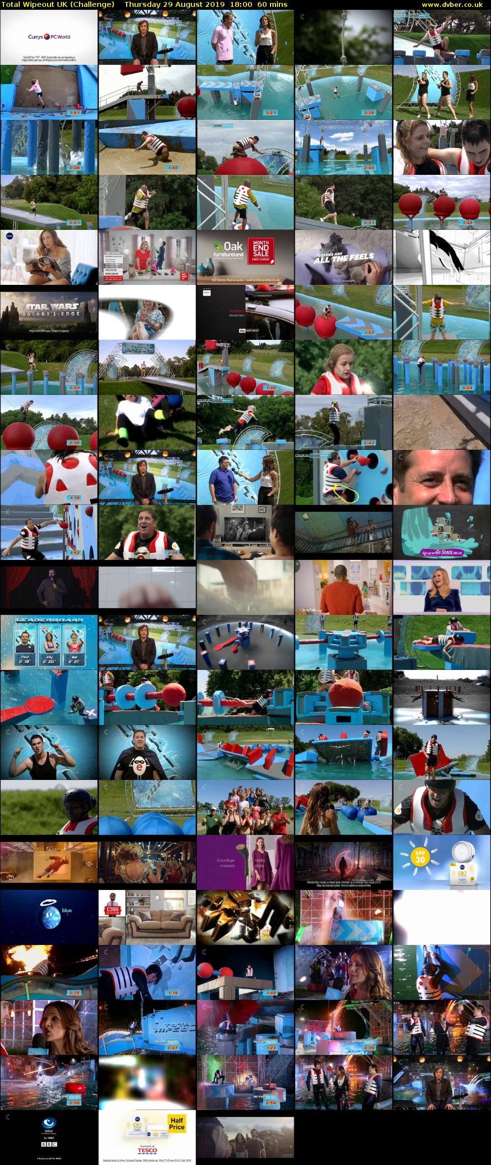 Total Wipeout UK (Challenge) Thursday 29 August 2019 18:00 - 19:00