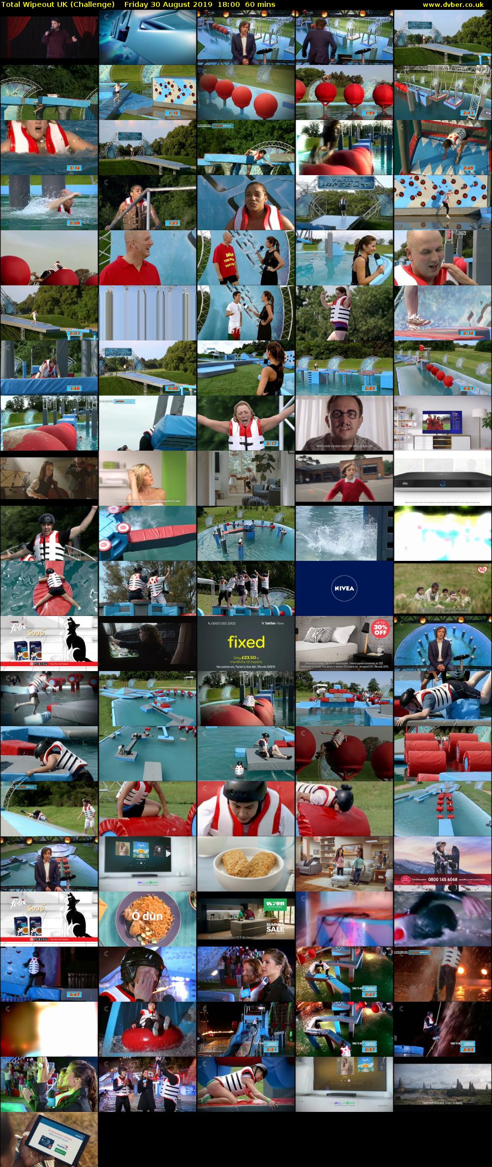 Total Wipeout UK (Challenge) Friday 30 August 2019 18:00 - 19:00