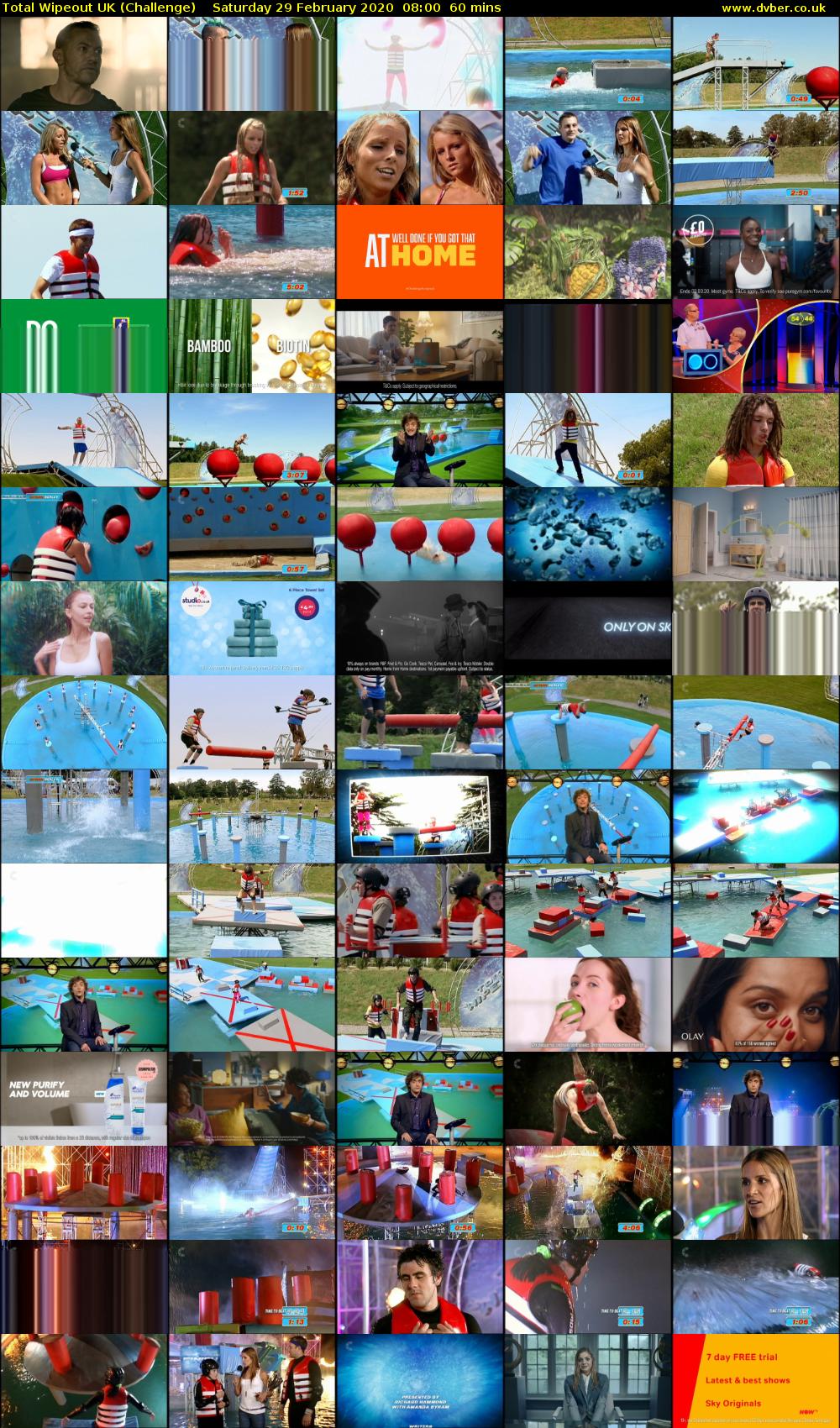Total Wipeout UK (Challenge) Saturday 29 February 2020 08:00 - 09:00