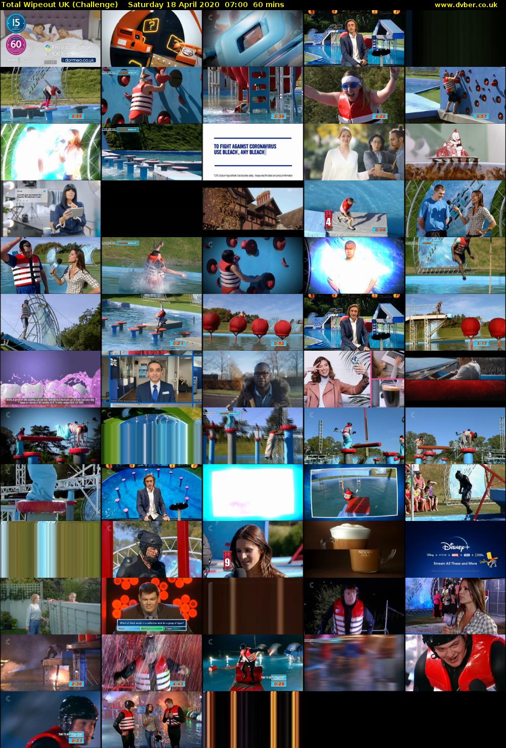Total Wipeout UK (Challenge) Saturday 18 April 2020 07:00 - 08:00