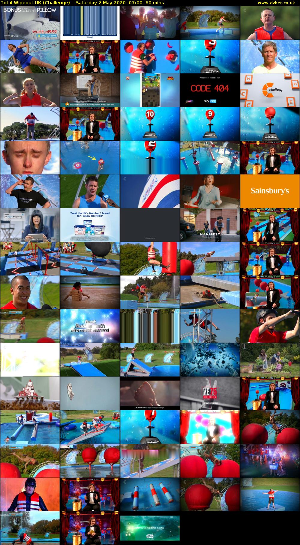 Total Wipeout UK (Challenge) Saturday 2 May 2020 07:00 - 08:00