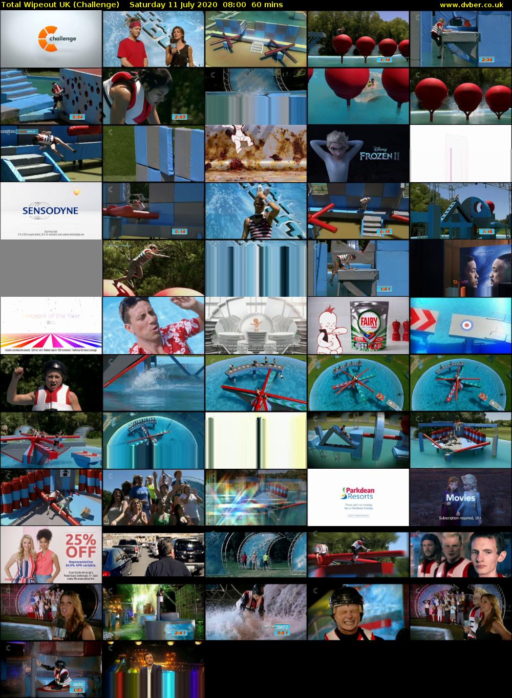 Total Wipeout UK (Challenge) Saturday 11 July 2020 08:00 - 09:00