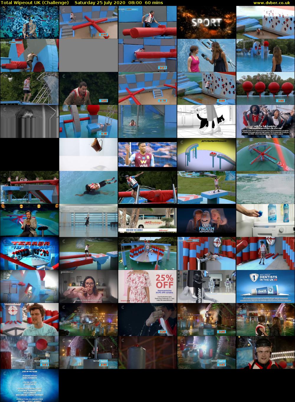 Total Wipeout UK (Challenge) Saturday 25 July 2020 08:00 - 09:00