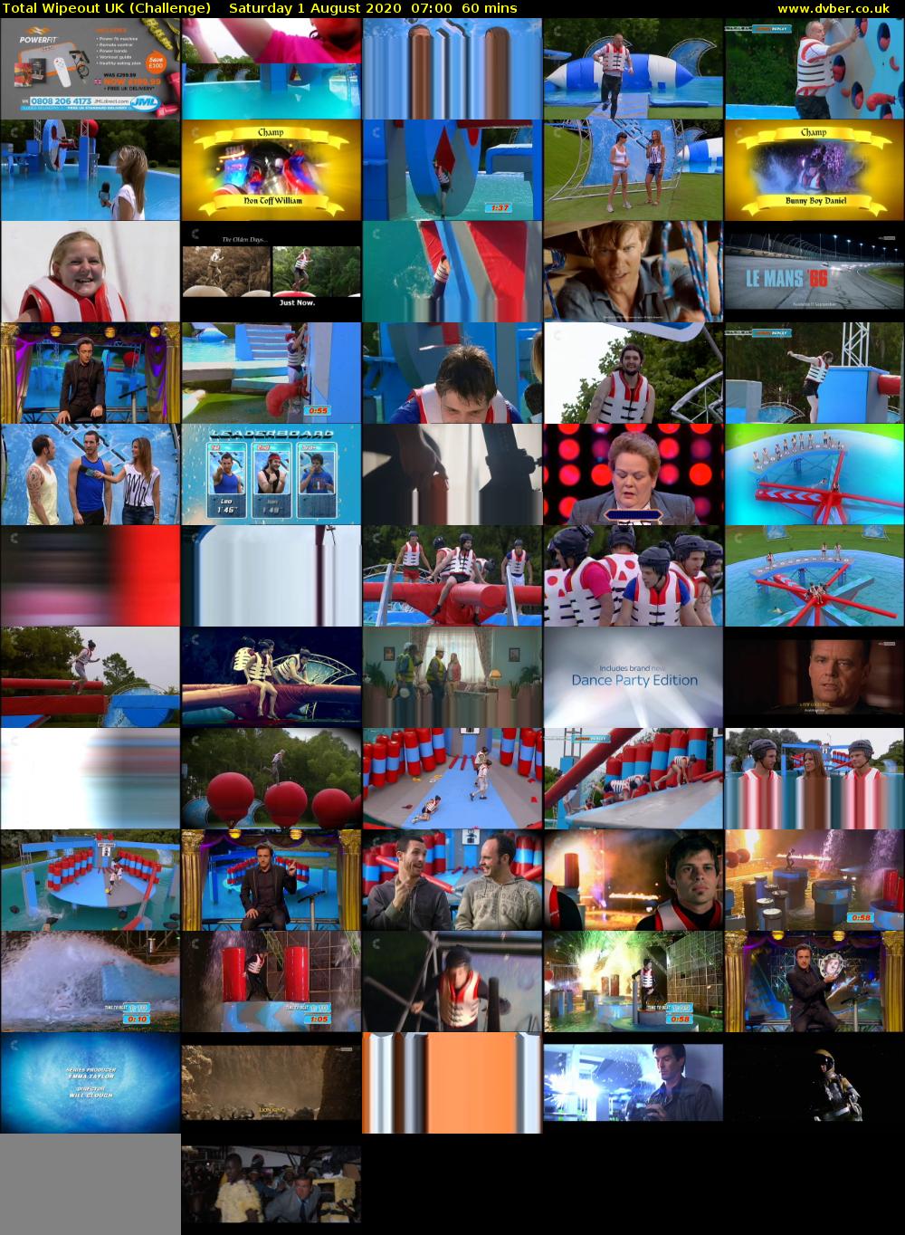 Total Wipeout UK (Challenge) Saturday 1 August 2020 07:00 - 08:00