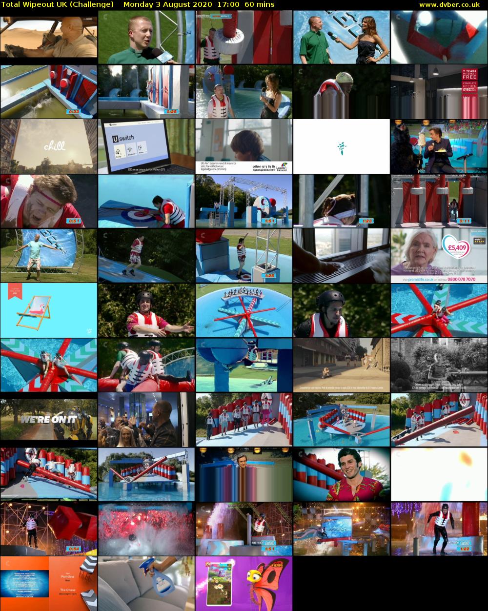 Total Wipeout UK (Challenge) Monday 3 August 2020 17:00 - 18:00
