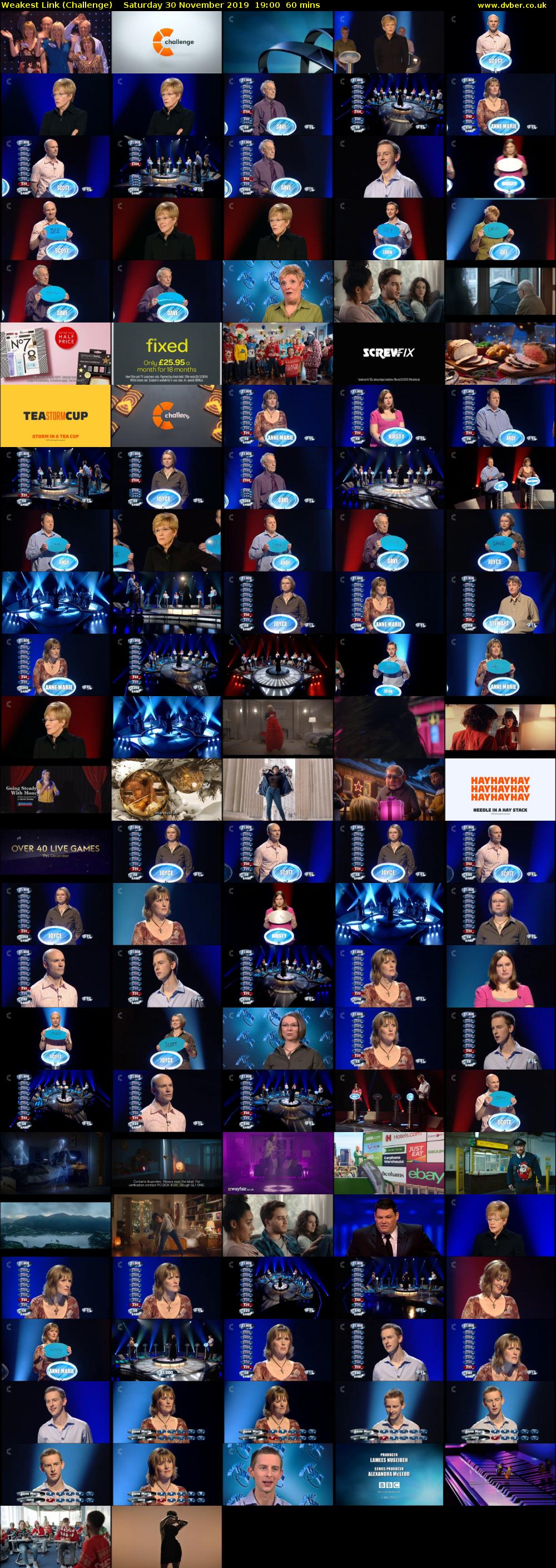 Weakest Link 2022 Schedule
