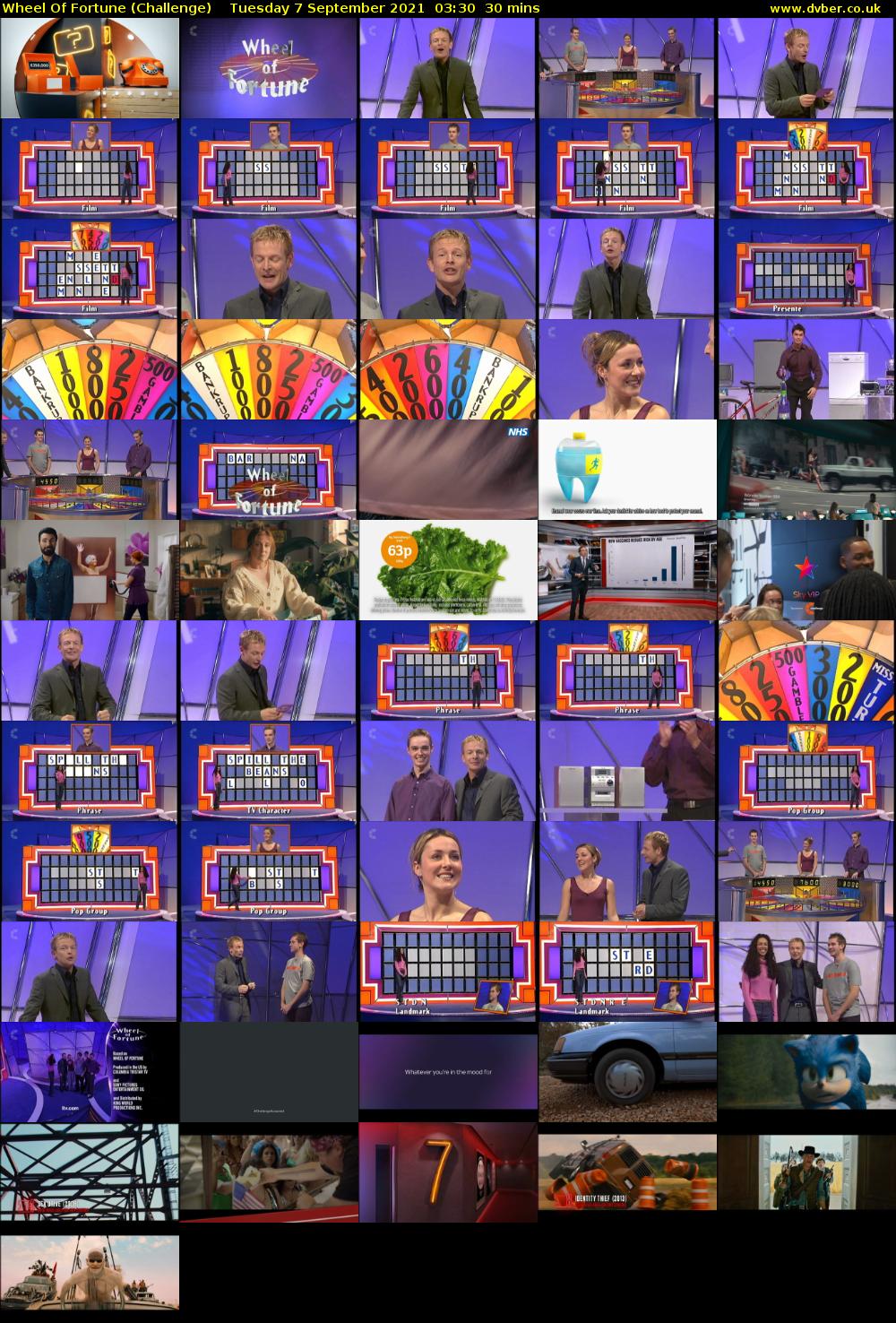 Wheel Of Fortune (Challenge) Tuesday 7 September 2021 04:30 - 05:00