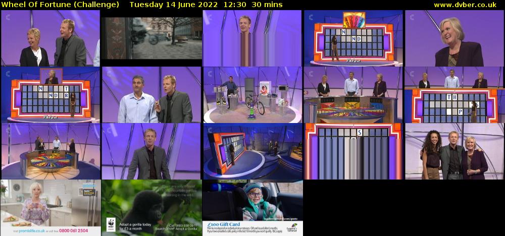 Wheel Of Fortune (Challenge) Tuesday 14 June 2022 12:30 - 13:00