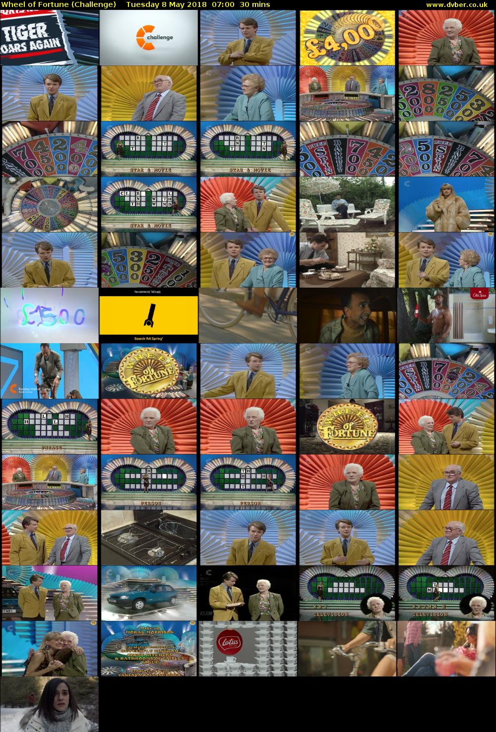 Wheel of Fortune (Challenge) Tuesday 8 May 2018 07:00 - 07:30
