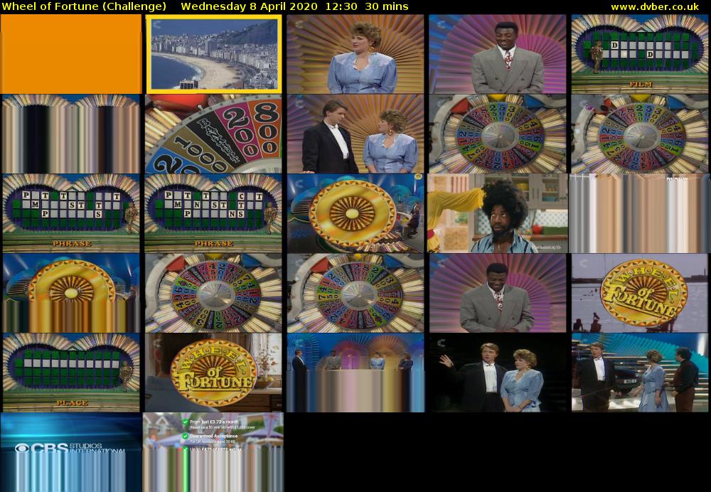 Wheel of Fortune (Challenge) Wednesday 8 April 2020 12:30 - 13:00