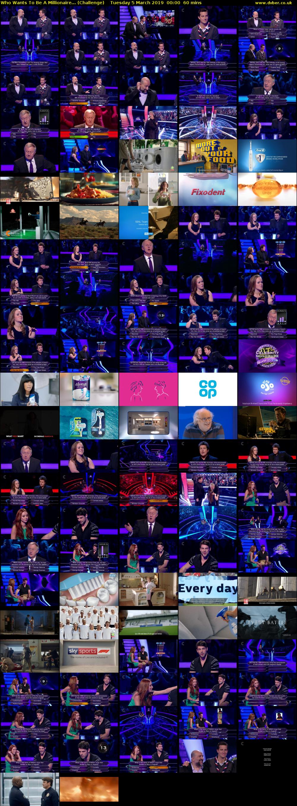 Who Wants To Be A Millionaire... (Challenge) Tuesday 5 March 2019 00:00 - 01:00