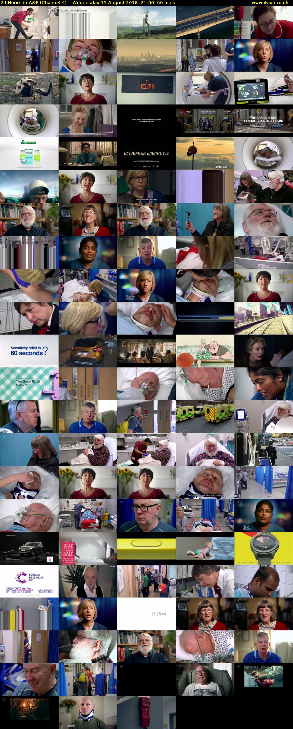 24 Hours in A&E (Channel 4) Wednesday 15 August 2018 21:00 - 22:00