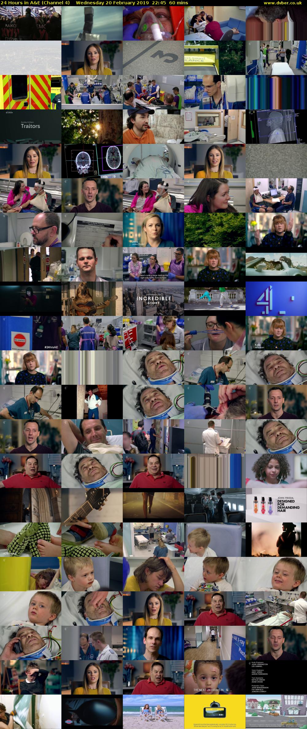 24 Hours in A&E (Channel 4) Wednesday 20 February 2019 22:45 - 23:45
