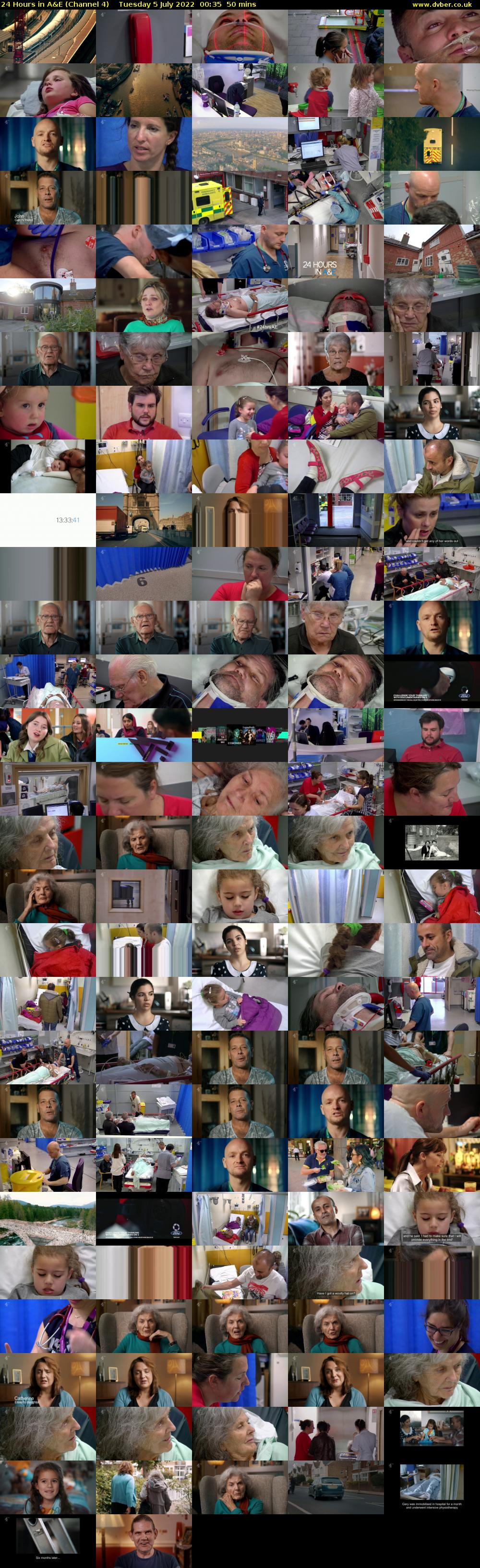 24 Hours in A&E (Channel 4) Tuesday 5 July 2022 00:35 - 01:25