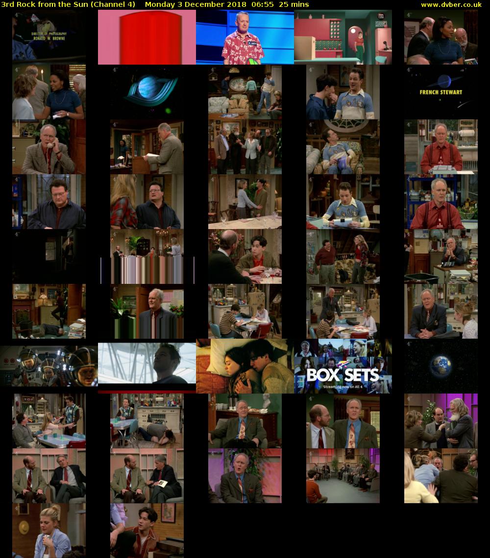 3rd Rock from the Sun (Channel 4) Monday 3 December 2018 06:55 - 07:20