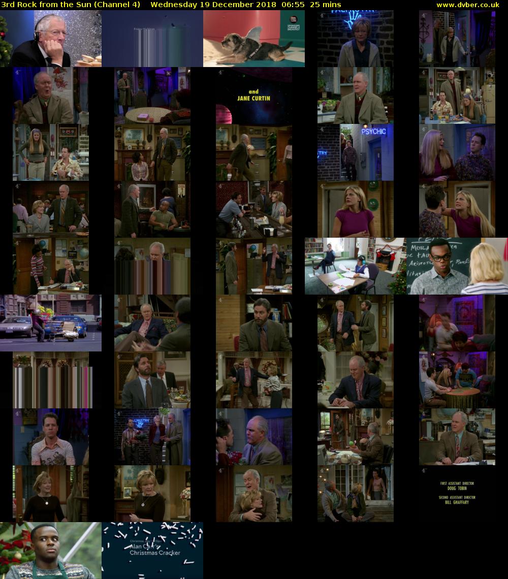 3rd Rock from the Sun (Channel 4) Wednesday 19 December 2018 06:55 - 07:20
