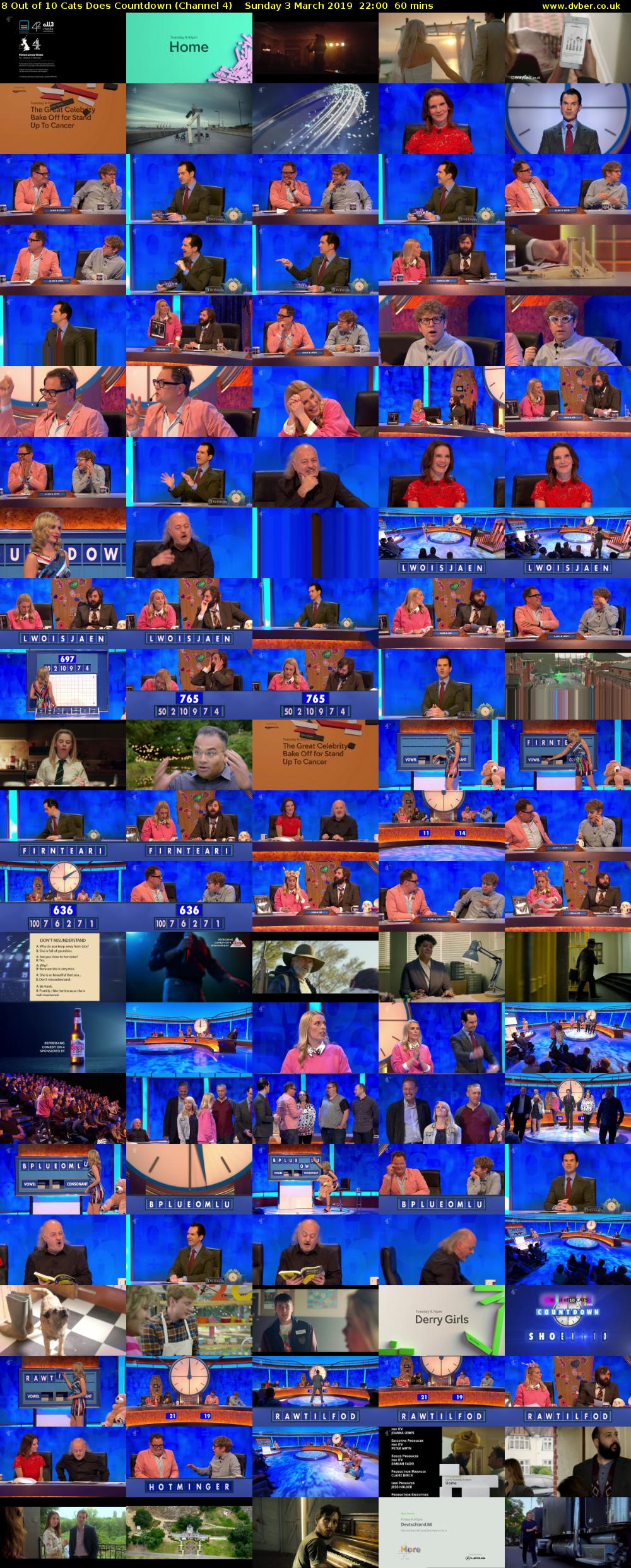 8 Out of 10 Cats Does Countdown (Channel 4) Sunday 3 March 2019 22:00 - 23:00