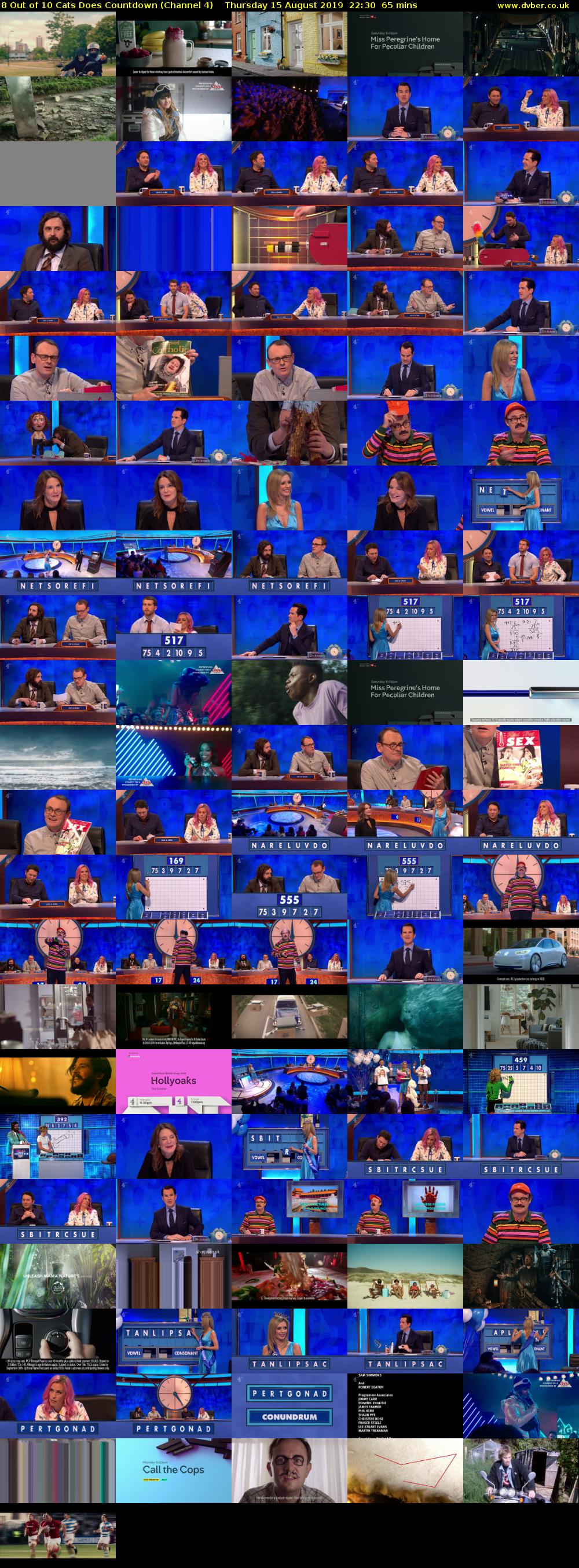 8 Out of 10 Cats Does Countdown (Channel 4) Thursday 15 August 2019 22:30 - 23:35