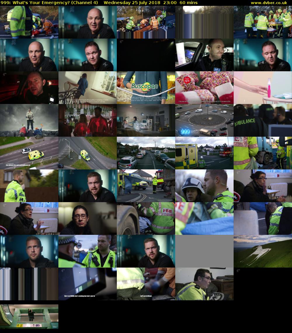 999: What's Your Emergency? (Channel 4) Wednesday 25 July 2018 23:00 - 00:00