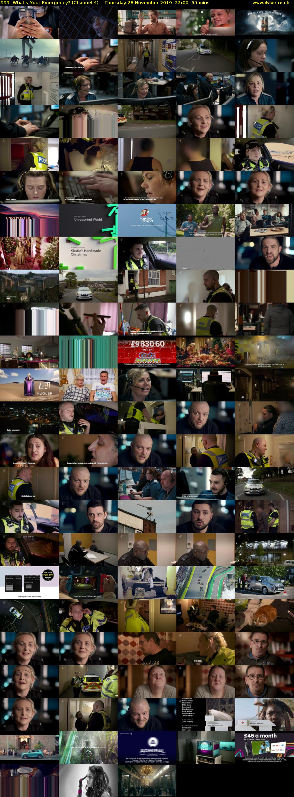 999: What's Your Emergency? (Channel 4) Thursday 28 November 2019 22:00 - 23:05