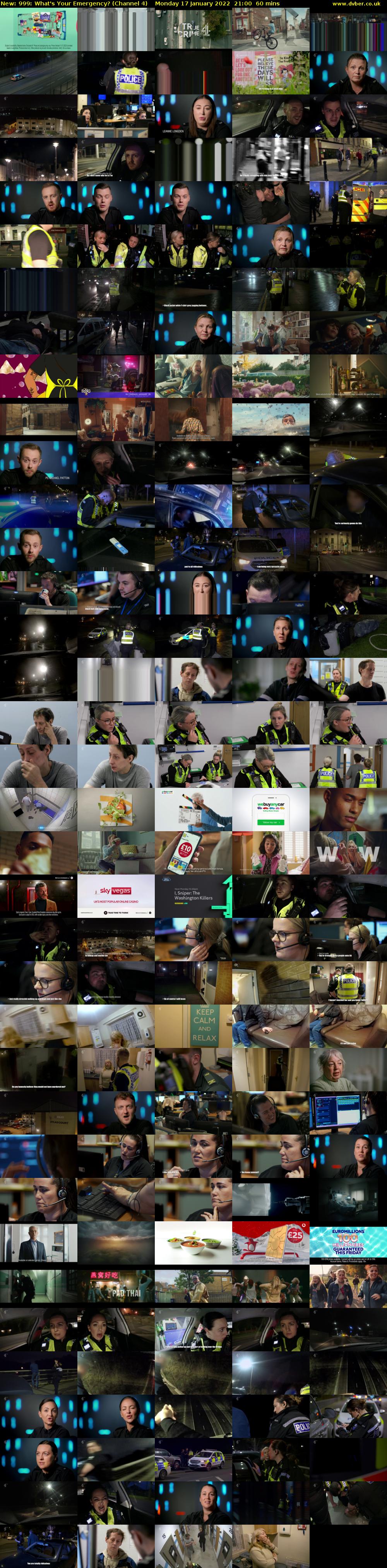999: What's Your Emergency? (Channel 4) Monday 17 January 2022 21:00 - 22:00