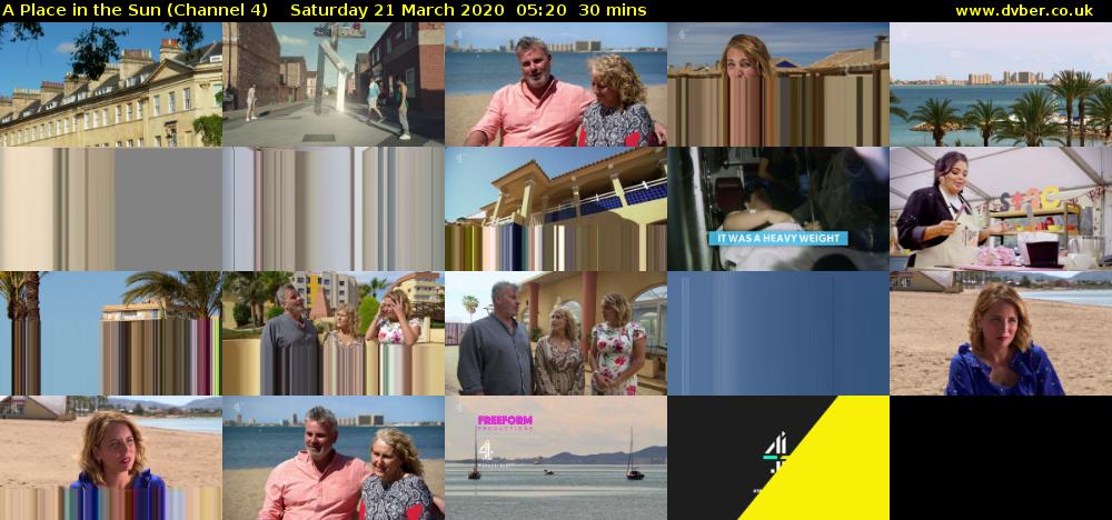 A Place in the Sun (Channel 4) Saturday 21 March 2020 05:20 - 05:50