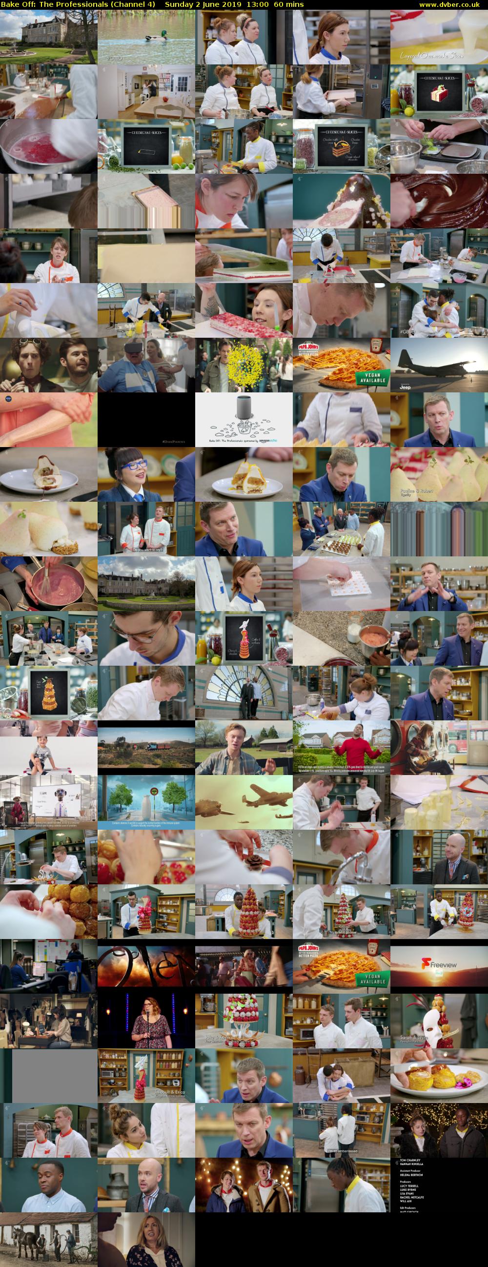 Bake Off: The Professionals (Channel 4) Sunday 2 June 2019 13:00 - 14:00