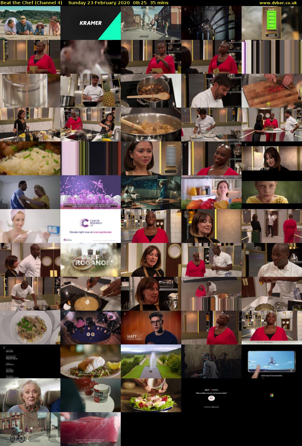 Beat the Chef (Channel 4) Sunday 23 February 2020 08:25 - 09:00