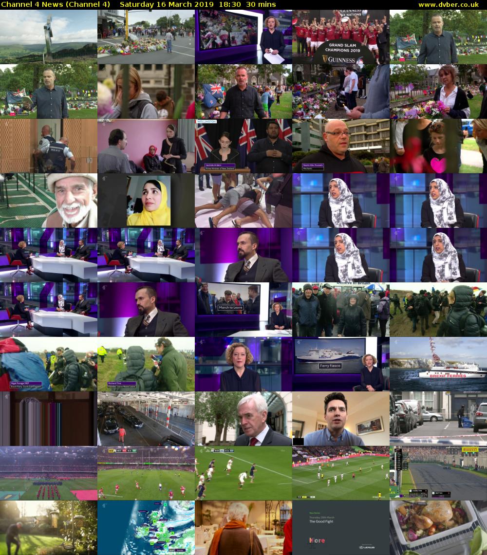 Channel 4 News (Channel 4) Saturday 16 March 2019 18:30 - 19:00