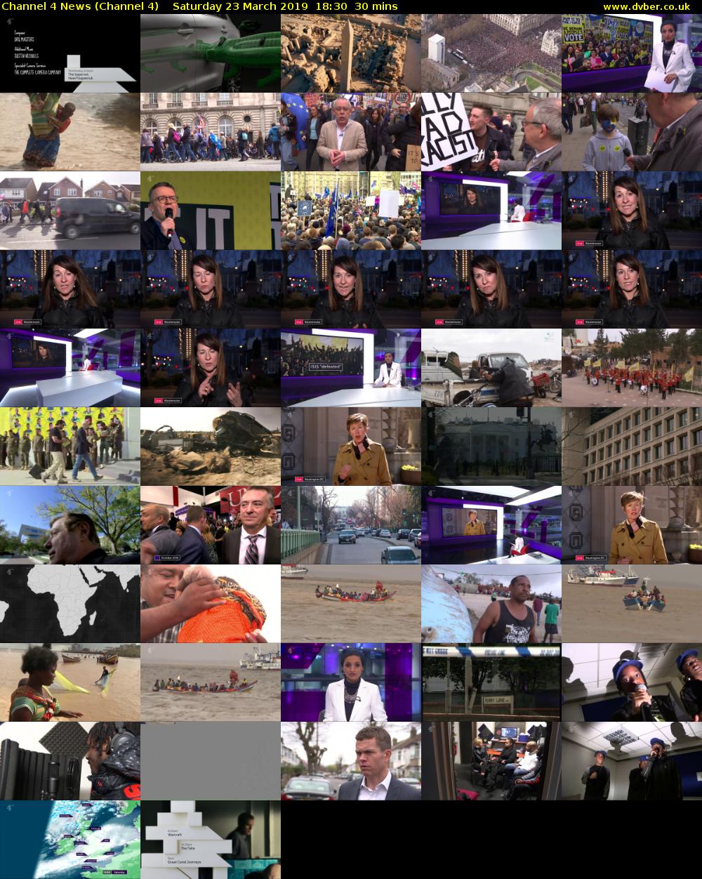 Channel 4 News (Channel 4) Saturday 23 March 2019 18:30 - 19:00