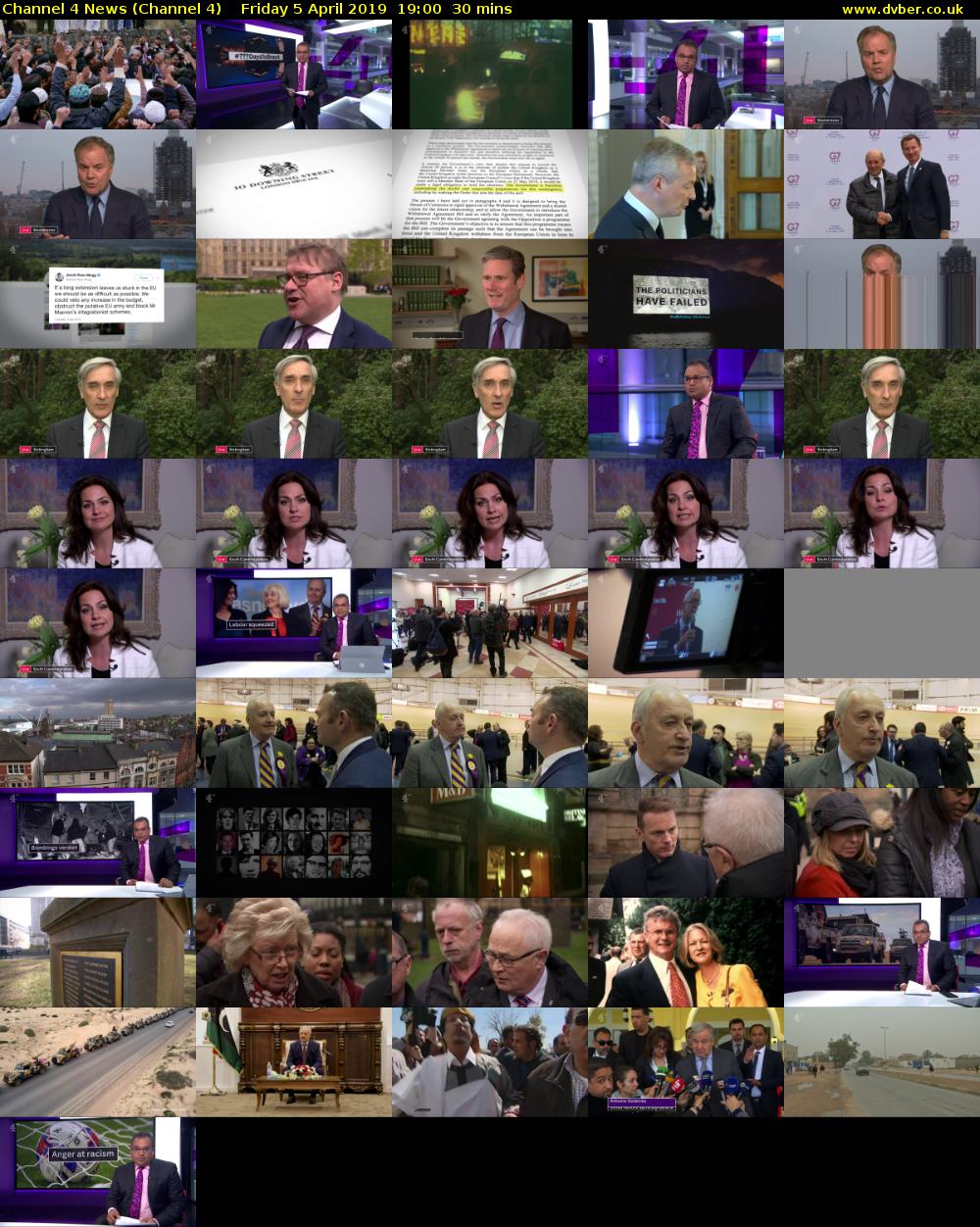 Channel 4 News (Channel 4) Friday 5 April 2019 19:00 - 19:30
