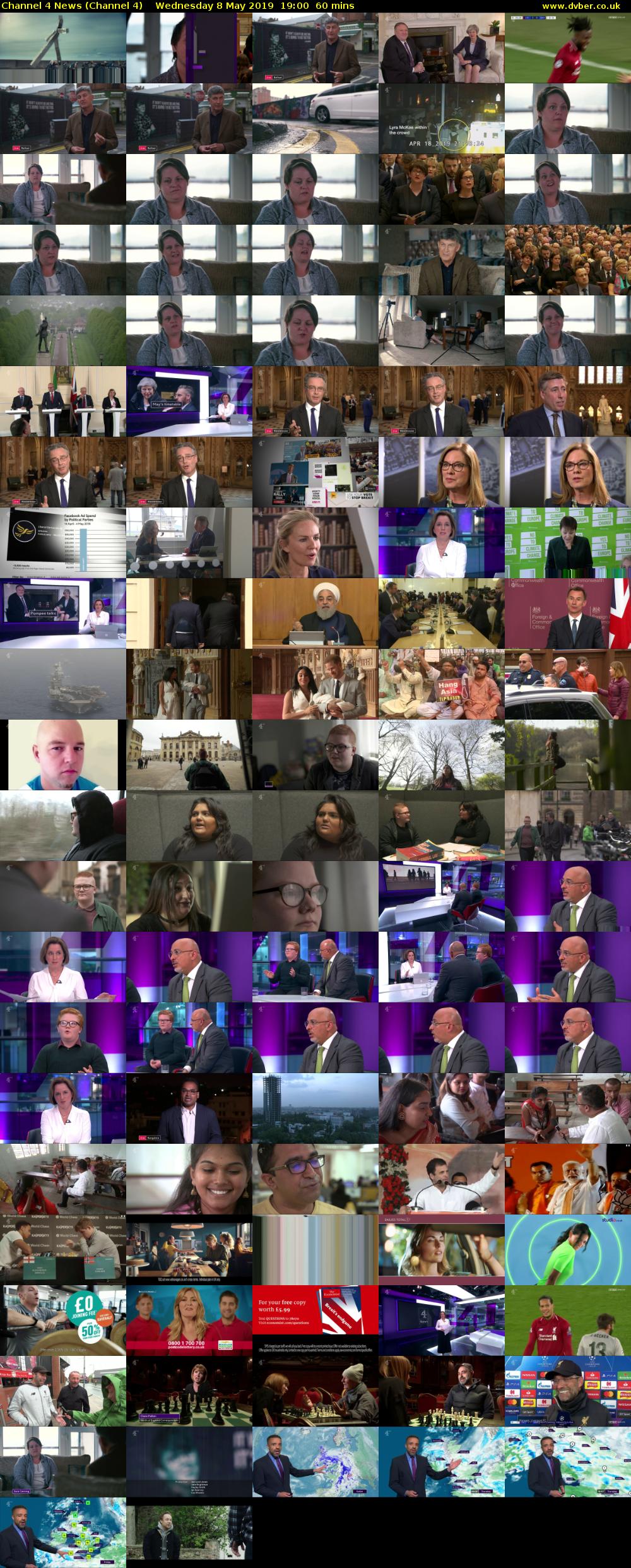 Channel 4 News (Channel 4) Wednesday 8 May 2019 19:00 - 20:00