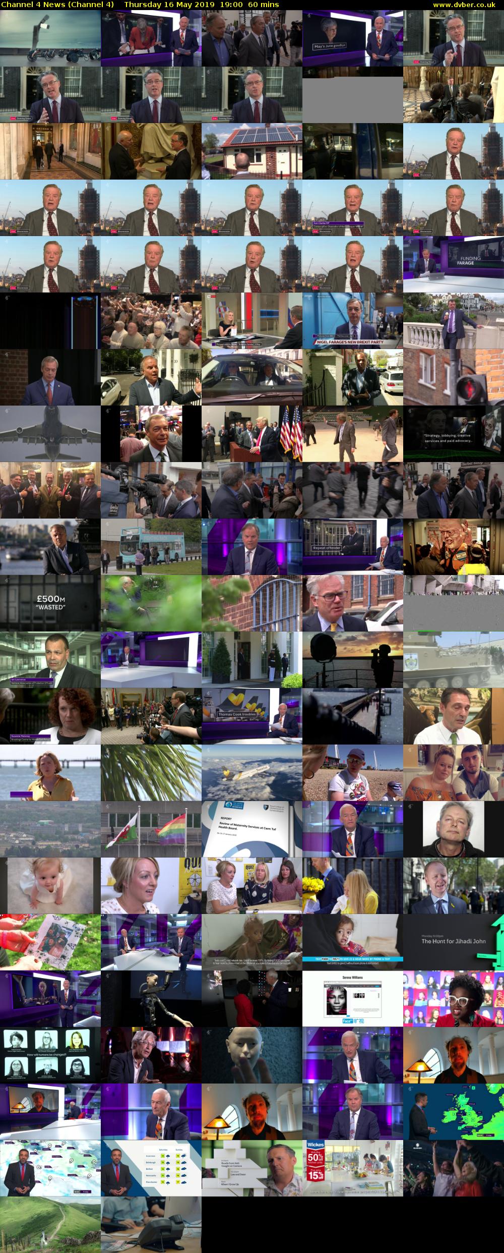 Channel 4 News (Channel 4) Thursday 16 May 2019 19:00 - 20:00