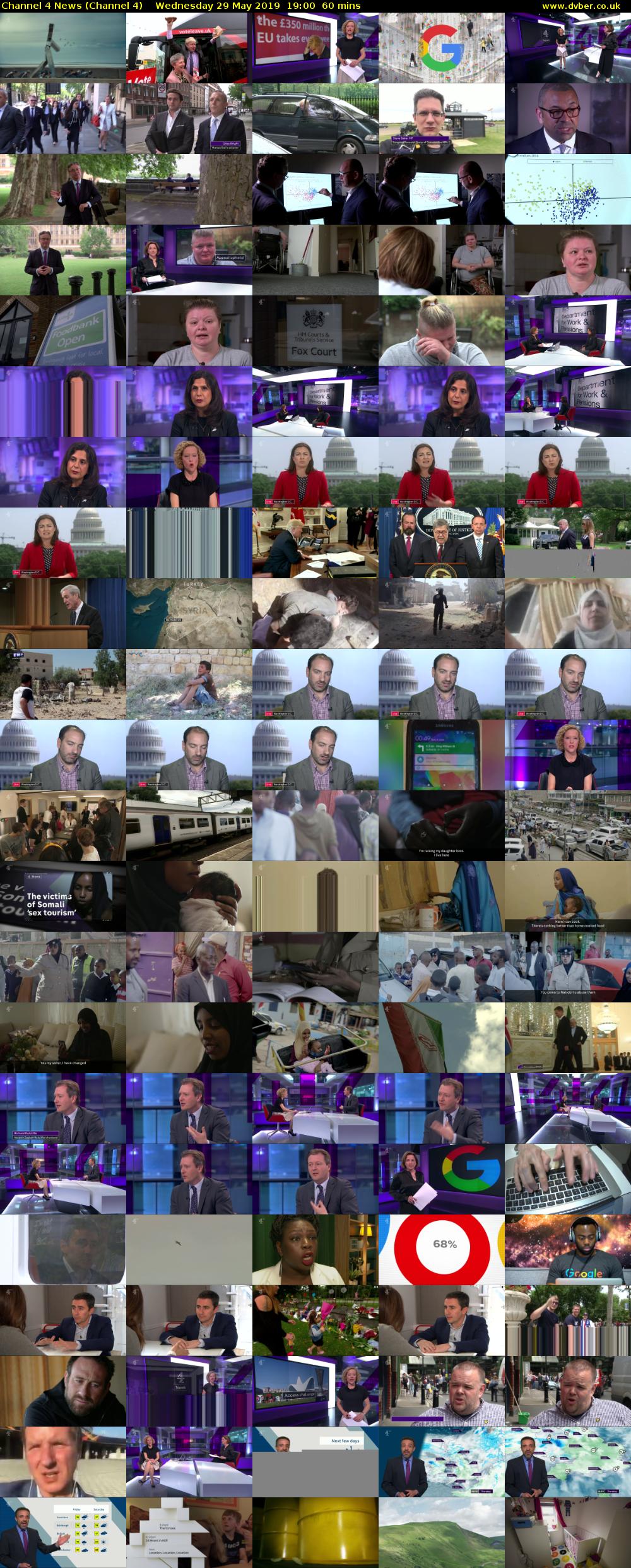Channel 4 News (Channel 4) Wednesday 29 May 2019 19:00 - 20:00