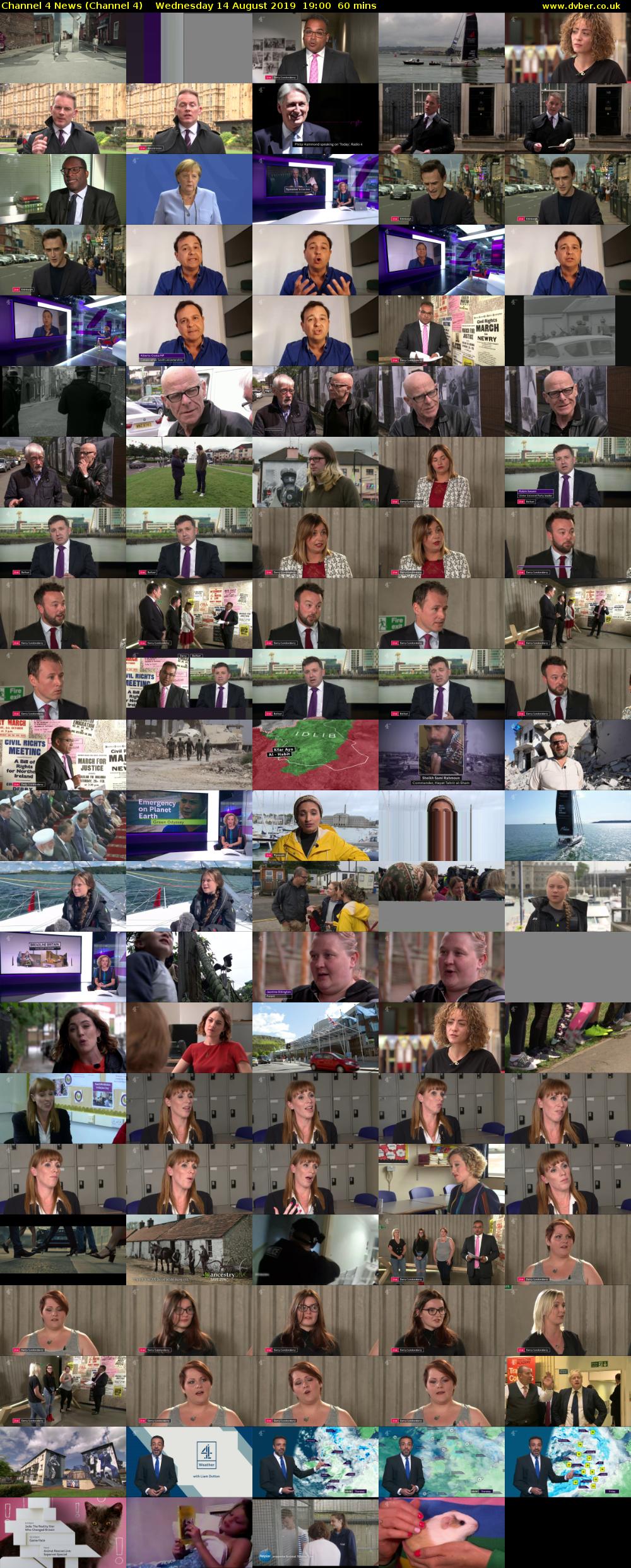 Channel 4 News (Channel 4) Wednesday 14 August 2019 19:00 - 20:00