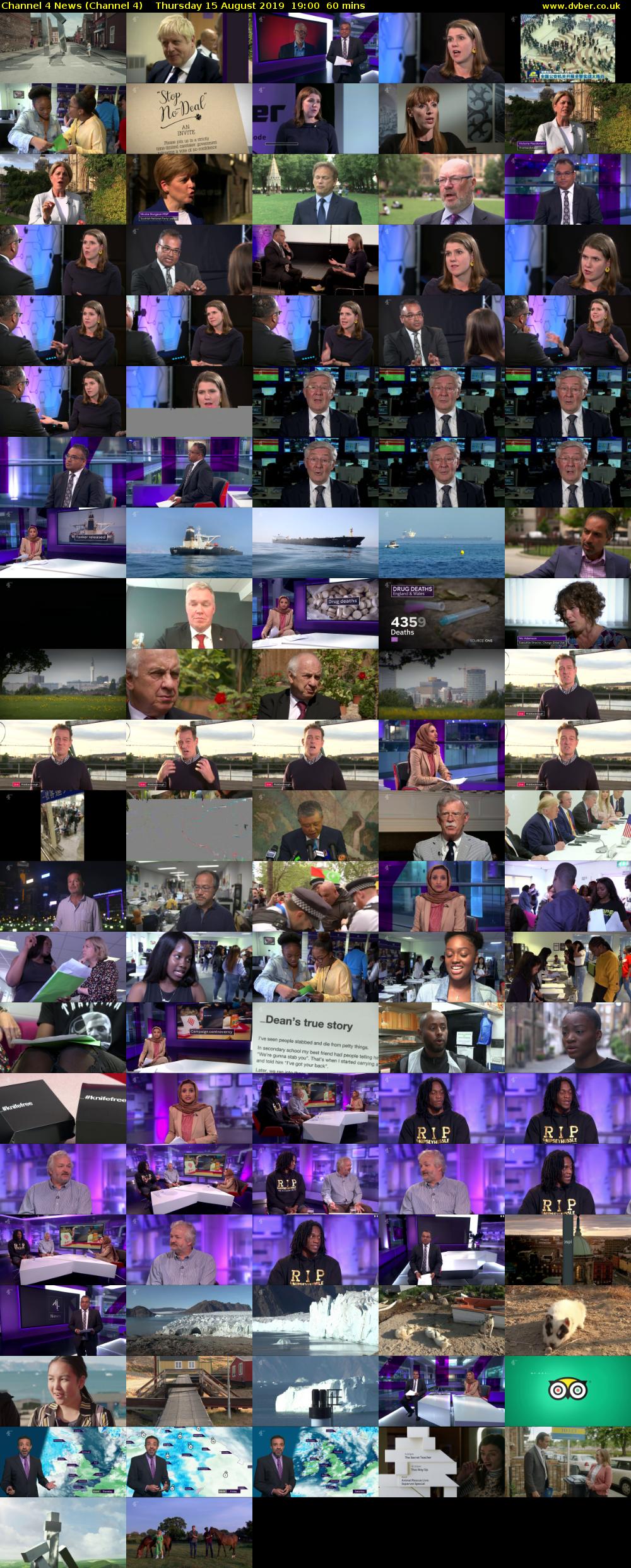 Channel 4 News (Channel 4) Thursday 15 August 2019 19:00 - 20:00